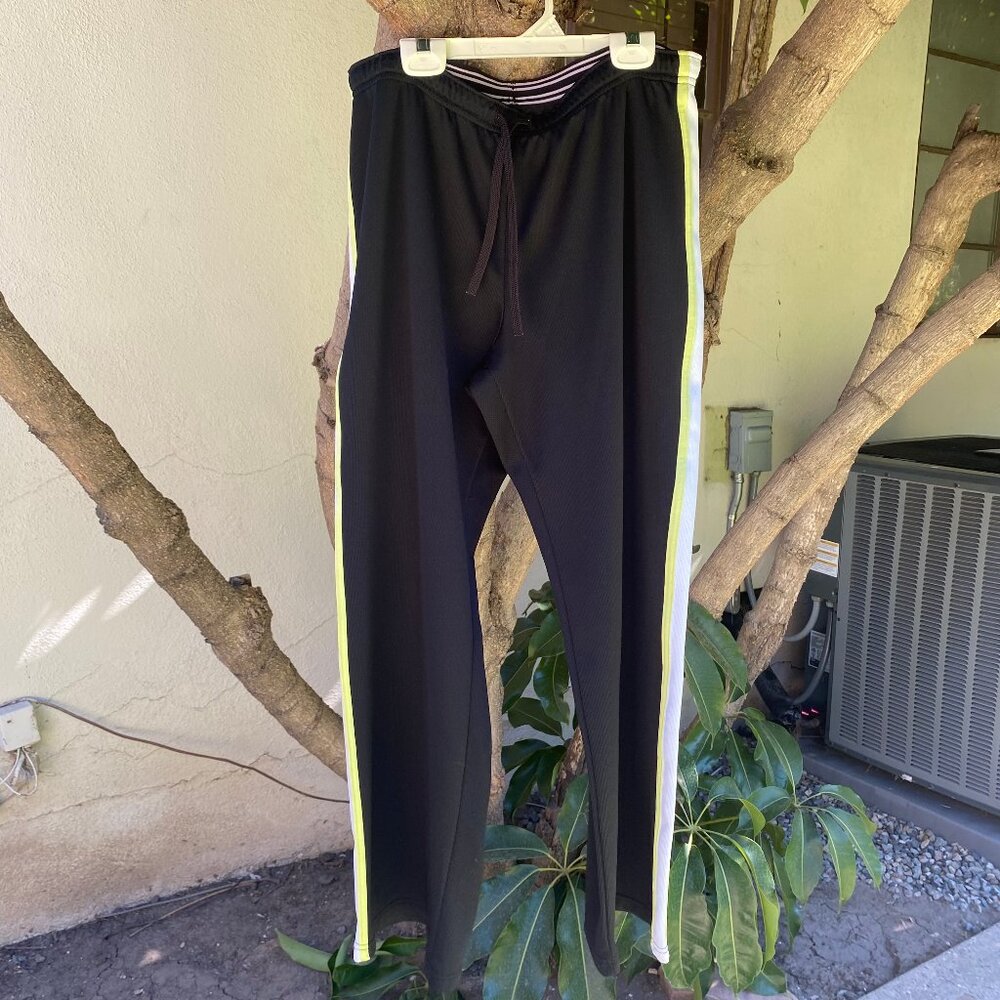 Women's Champion Track Pants white and yellow stripes Size Medium